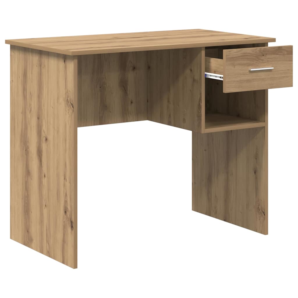 vidaXL Desk Artisan Oak 90 x 49 x 75 cm Engineered Wood 5
