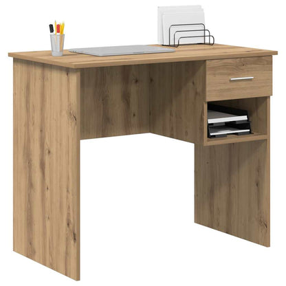 vidaXL Desk Artisan Oak 90 x 49 x 75 cm Engineered Wood 3