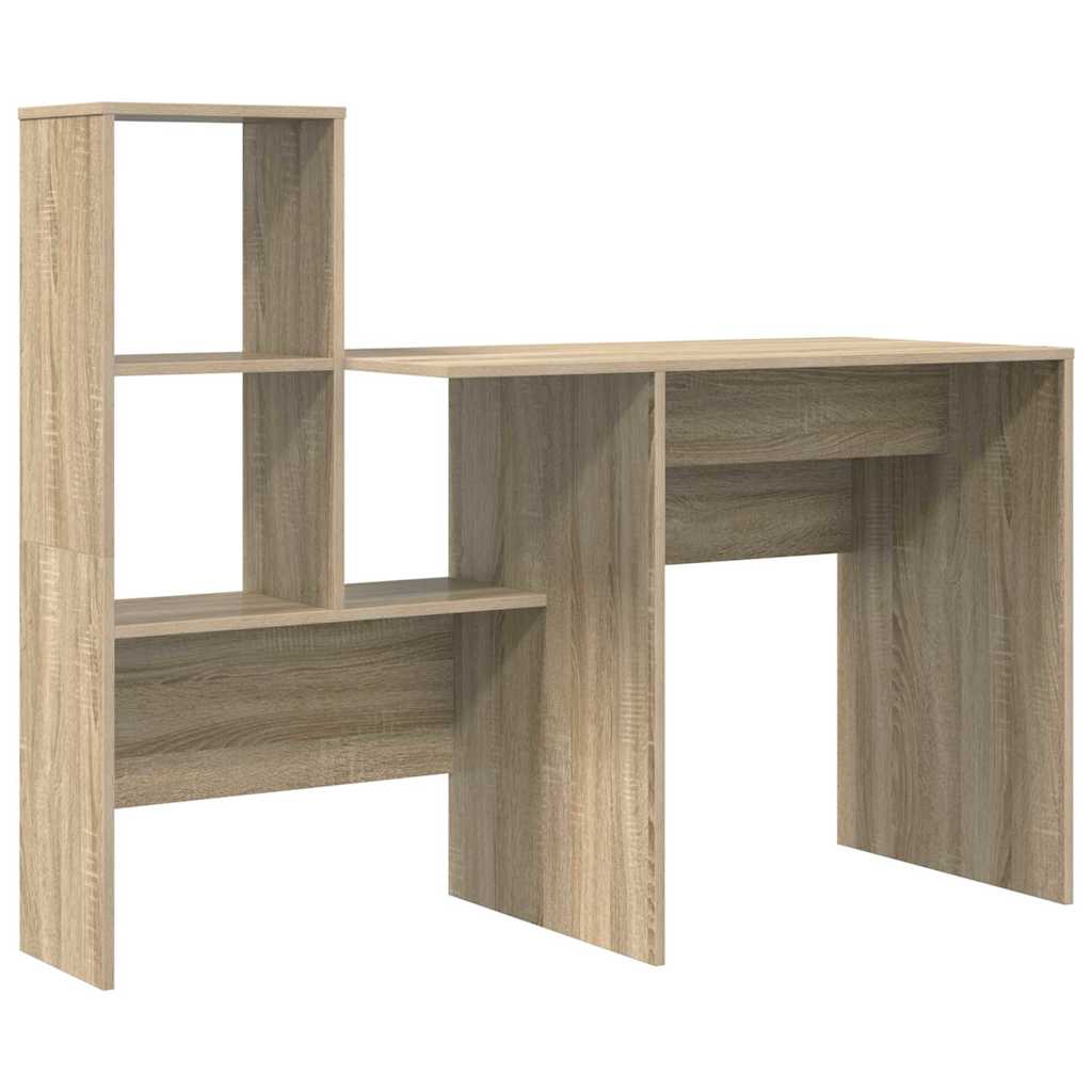 vidaXL Desk Sonoma Oak Engineered Wood 131.5 x 50 x 106.5 cm 2
