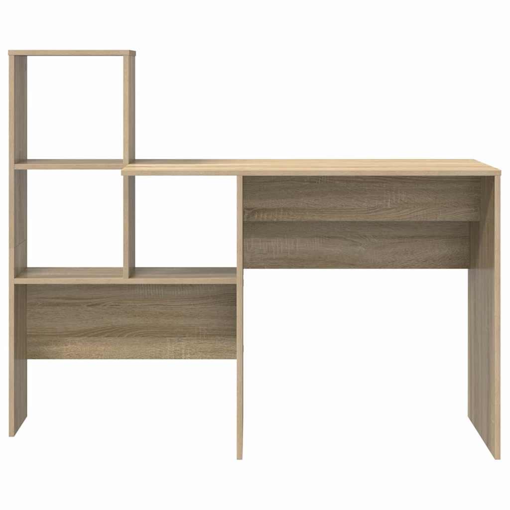 vidaXL Desk Sonoma Oak Engineered Wood 131.5 x 50 x 106.5 cm 5