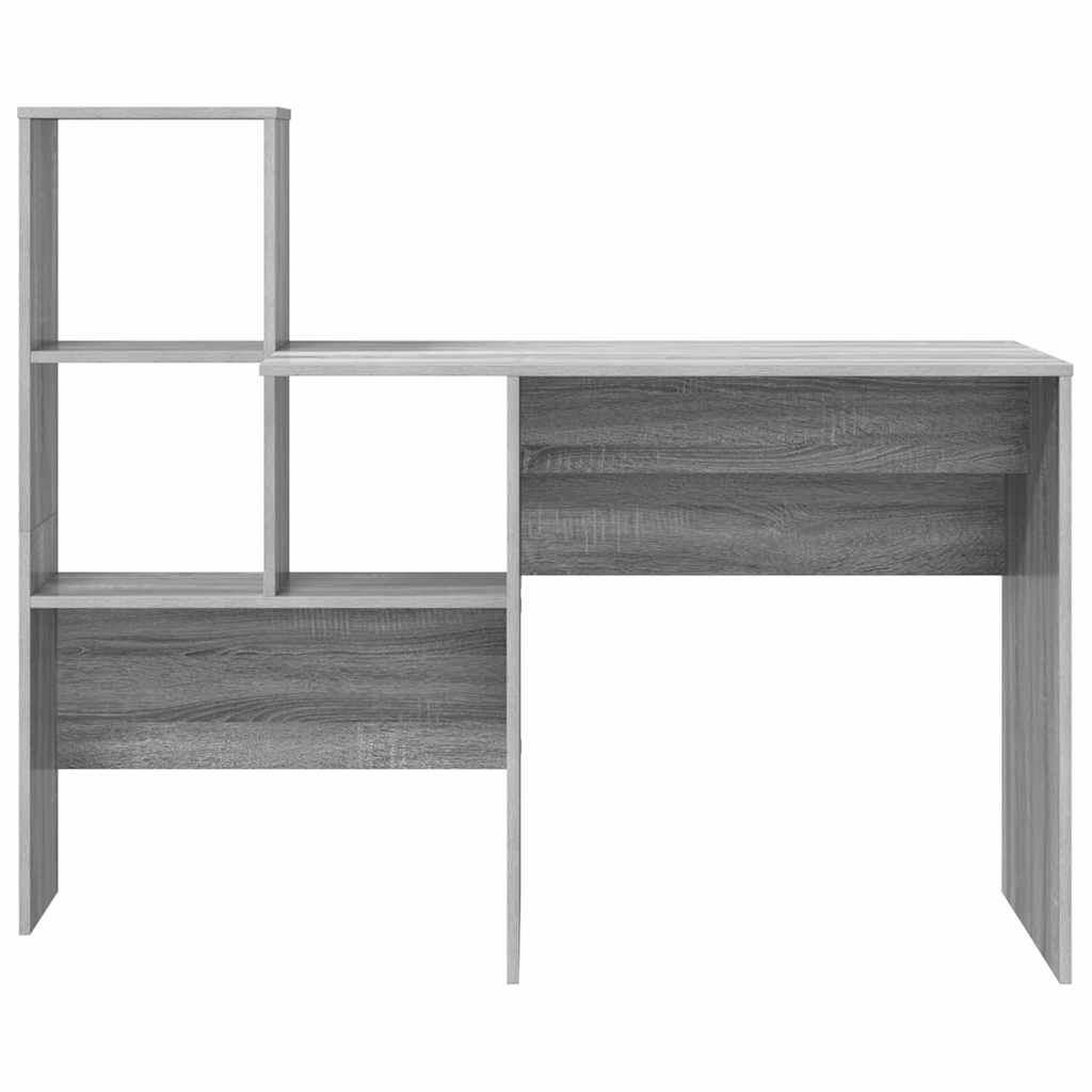 vidaXL Desk Grey Sonoma Engineered Wood 131.5 x 50 x 106.5 cm 5