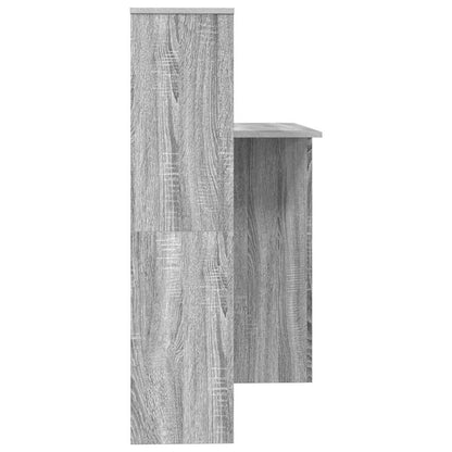 vidaXL Desk Grey Sonoma Engineered Wood 131.5 x 50 x 106.5 cm 6