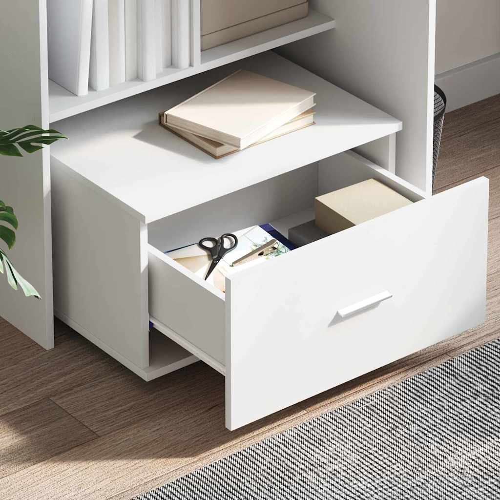 vidaXL Drawer Cabinet 55 x 45 x 31 cm White 4