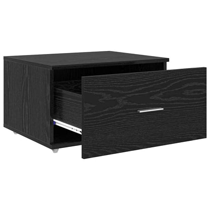 vidaXL Drawer Cabinet 55 x 45 x 31 cm Black Oak 5