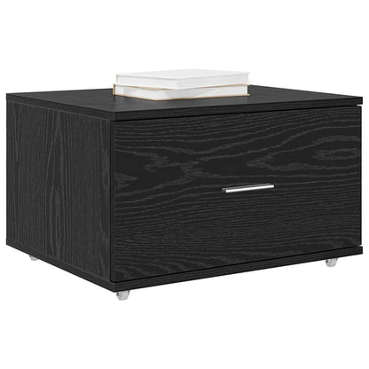 vidaXL Drawer Cabinet 55 x 45 x 31 cm Black Oak 3