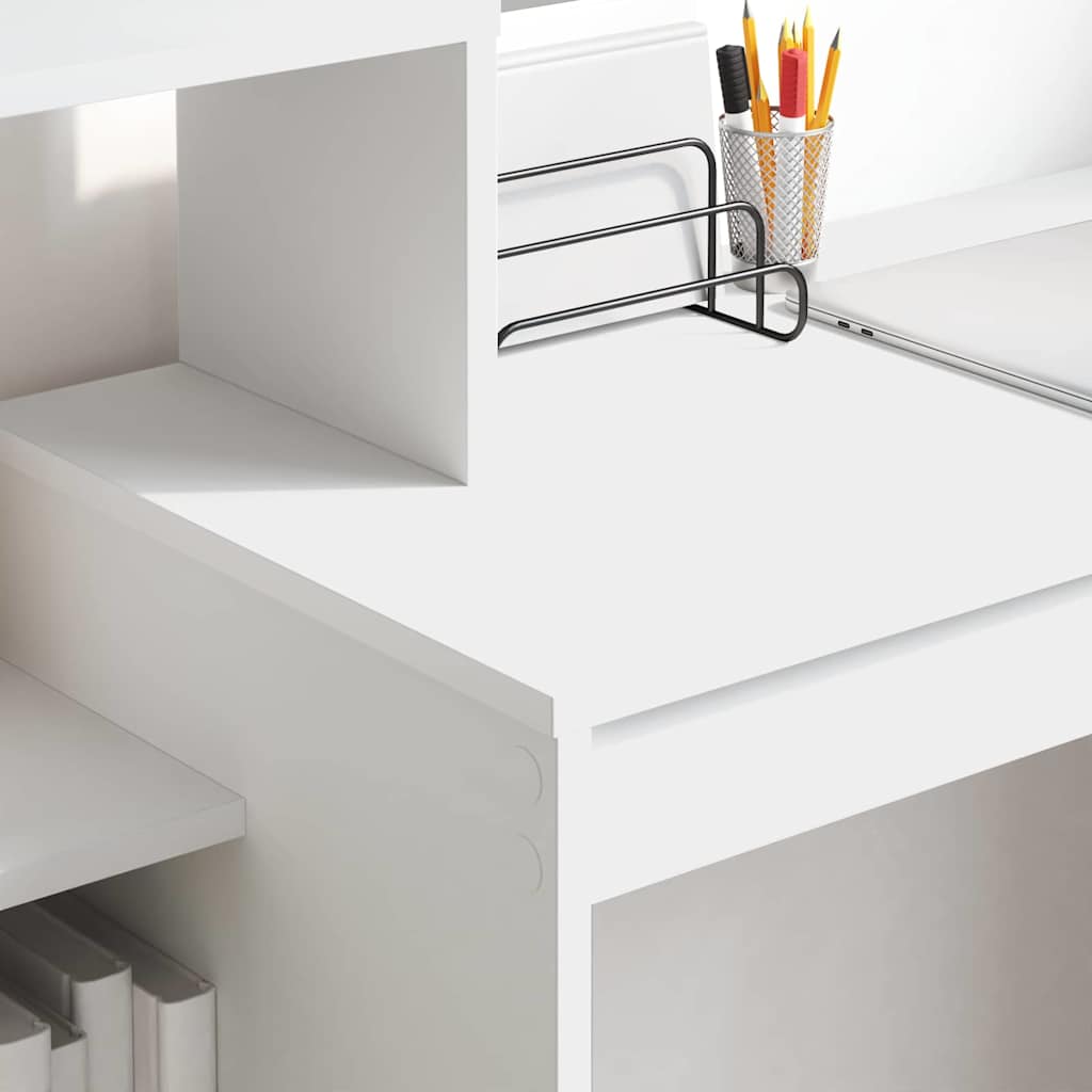 vidaXL Desk White Engineered Wood 100 x 40 x 90 cm 4