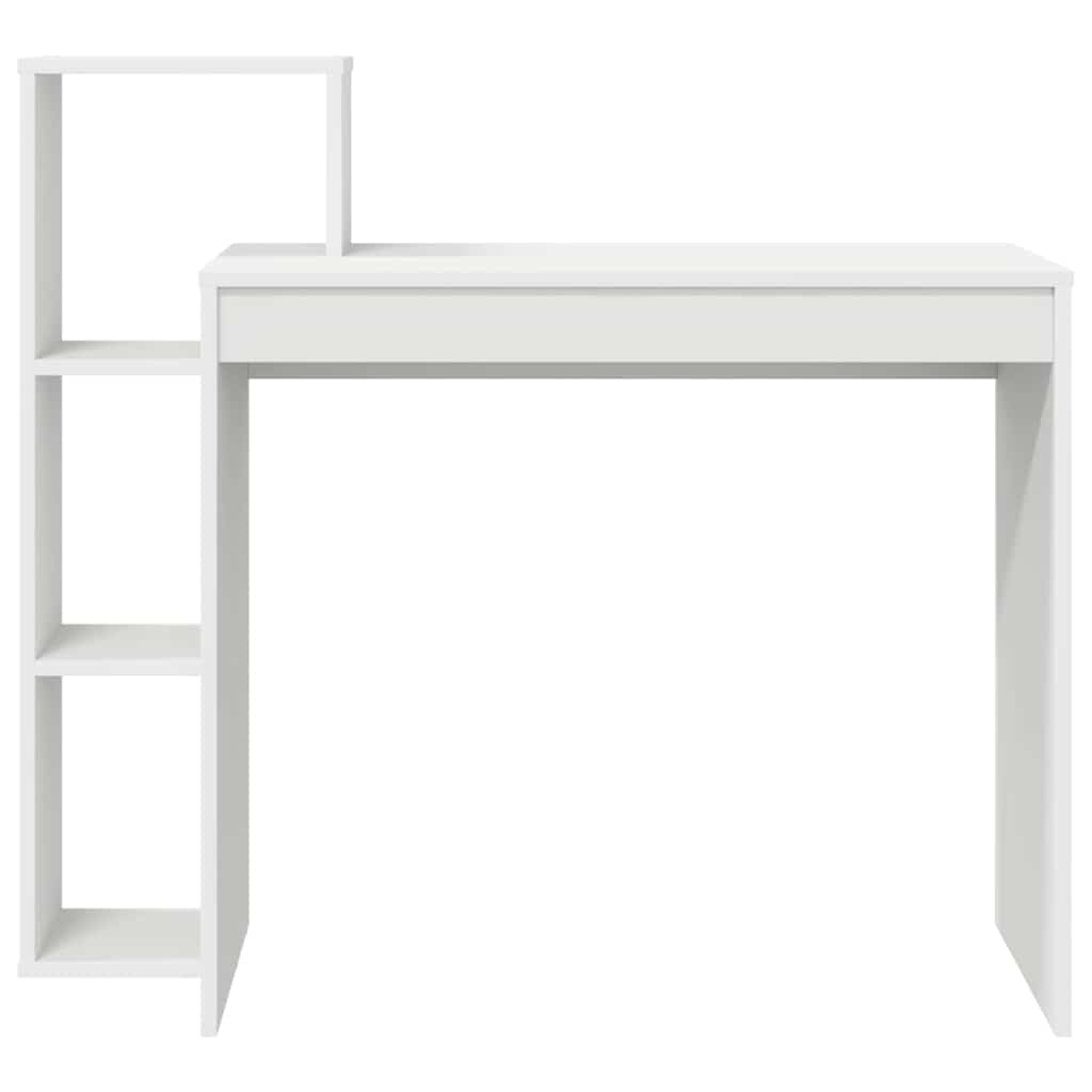 vidaXL Desk White Engineered Wood 100 x 40 x 90 cm 5