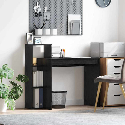 vidaXL Desk Black Oak Engineered Wood 100 x 40 x 90 cm 1