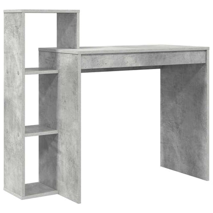 vidaXL Desk Concrete Grey Engineered Wood 100 x 40 x 90 cm 2
