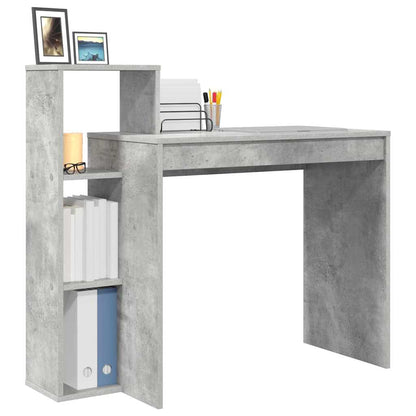 vidaXL Desk Concrete Grey Engineered Wood 100 x 40 x 90 cm 3