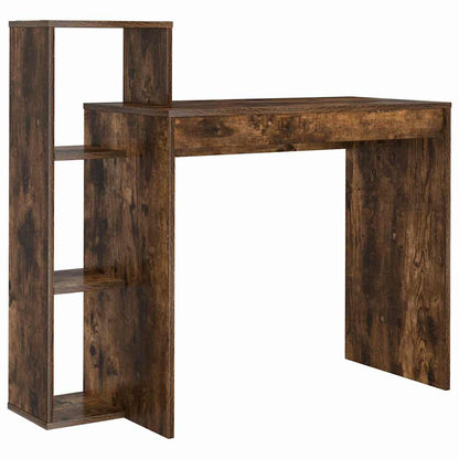 vidaXL Desk Smoked Oak Engineered Wood 100 x 40 x 90 cm 2
