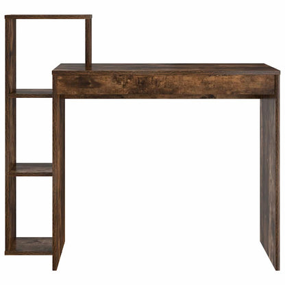 vidaXL Desk Smoked Oak Engineered Wood 100 x 40 x 90 cm 5