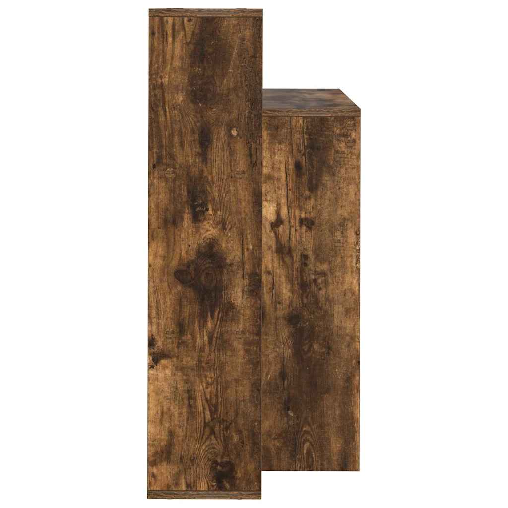 vidaXL Desk Smoked Oak Engineered Wood 100 x 40 x 90 cm 6