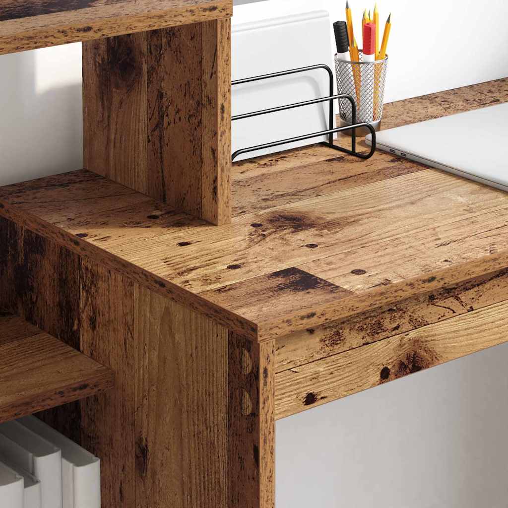 vidaXL Desk Old Wood Engineered Wood 100 x 40 x 90 cm 4