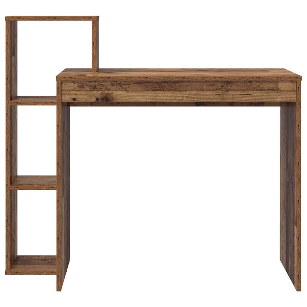 vidaXL Desk Old Wood Engineered Wood 100 x 40 x 90 cm 5