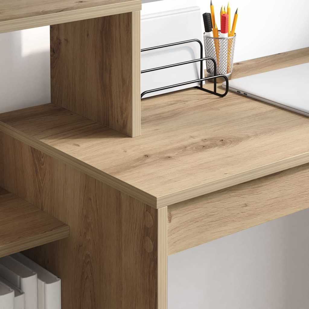 vidaXL Desk Artisan Oak Engineered Wood 100 x 40 x 90 cm 4