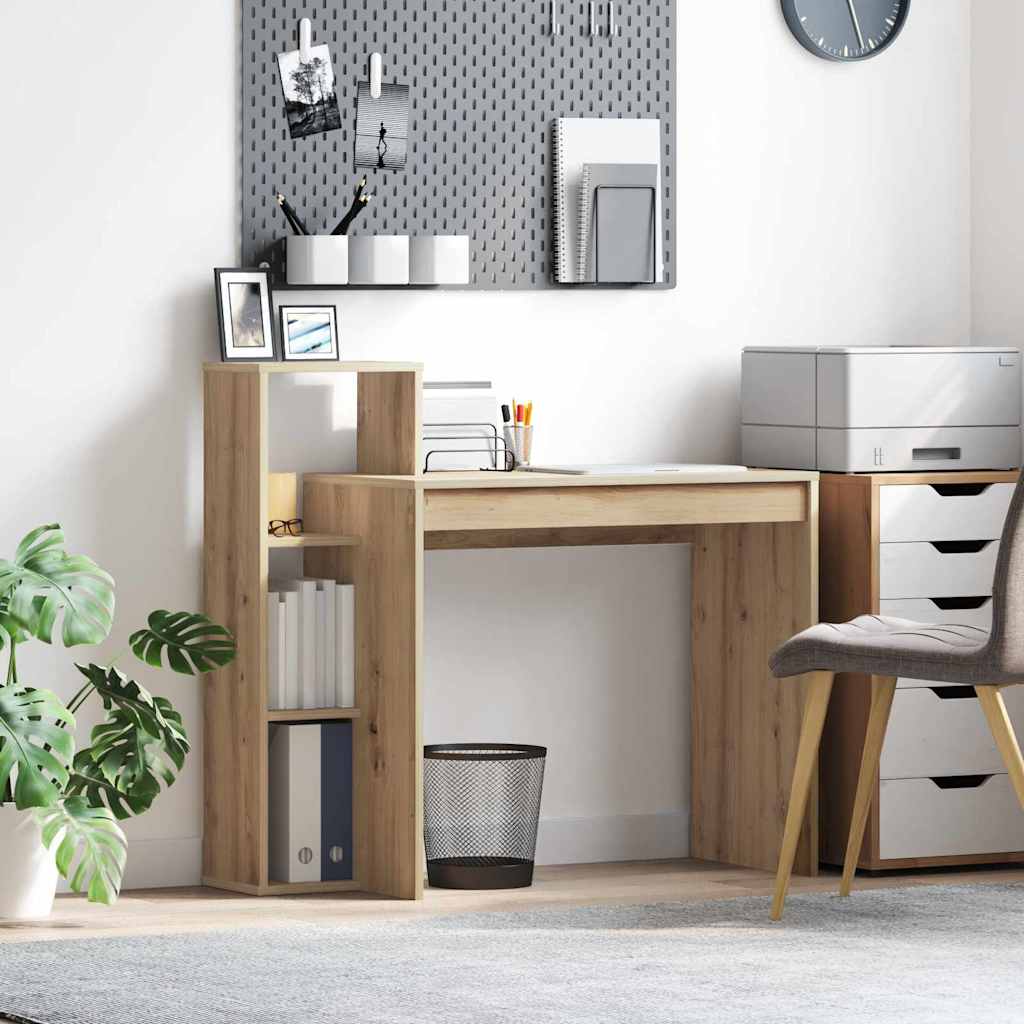 vidaXL Desk Artisan Oak Engineered Wood 100 x 40 x 90 cm 1