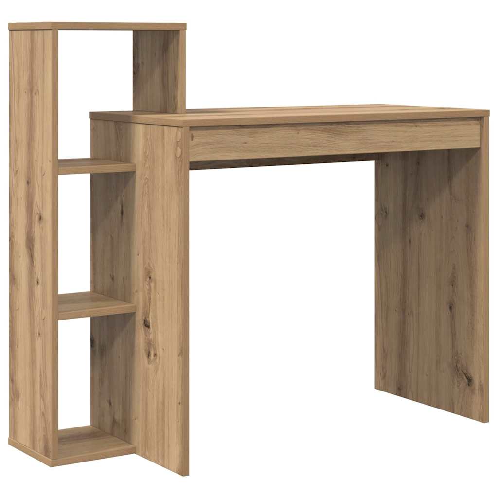vidaXL Desk Artisan Oak Engineered Wood 100 x 40 x 90 cm 2
