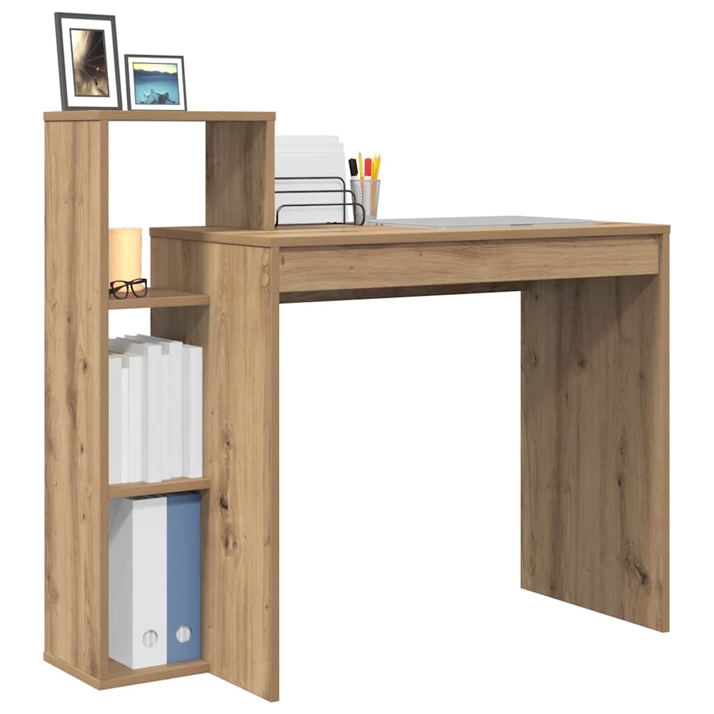 vidaXL Desk Artisan Oak Engineered Wood 100 x 40 x 90 cm 3