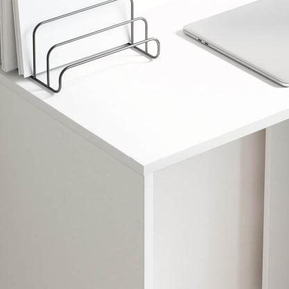 vidaXL Desk White Engineered Wood 78.5 x 37 x 154.5 cm 4