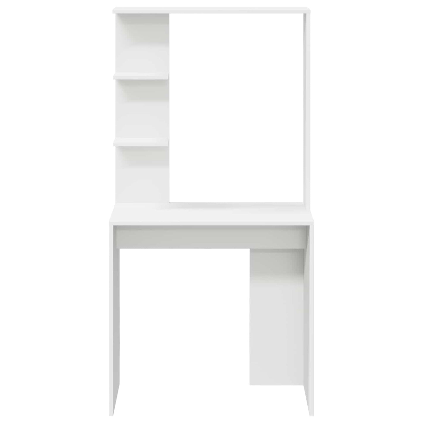 vidaXL Desk White Engineered Wood 78.5 x 37 x 154.5 cm 5