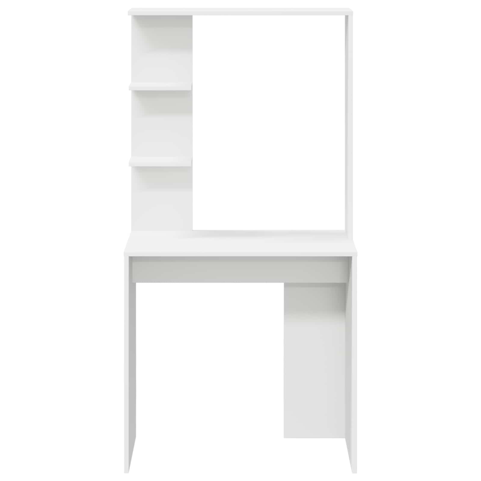 vidaXL Desk White Engineered Wood 78.5 x 37 x 154.5 cm 5