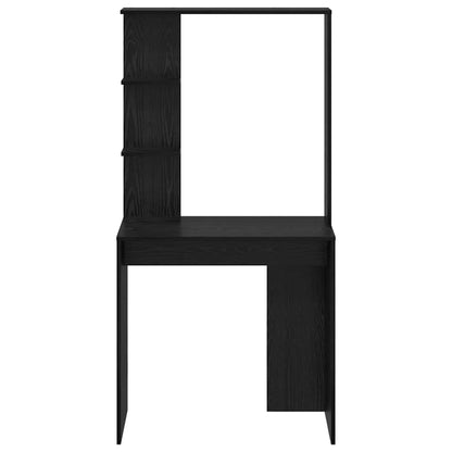vidaXL Desk Black Oak Engineered Wood 78.5 x 37 x 154.5 cm 5