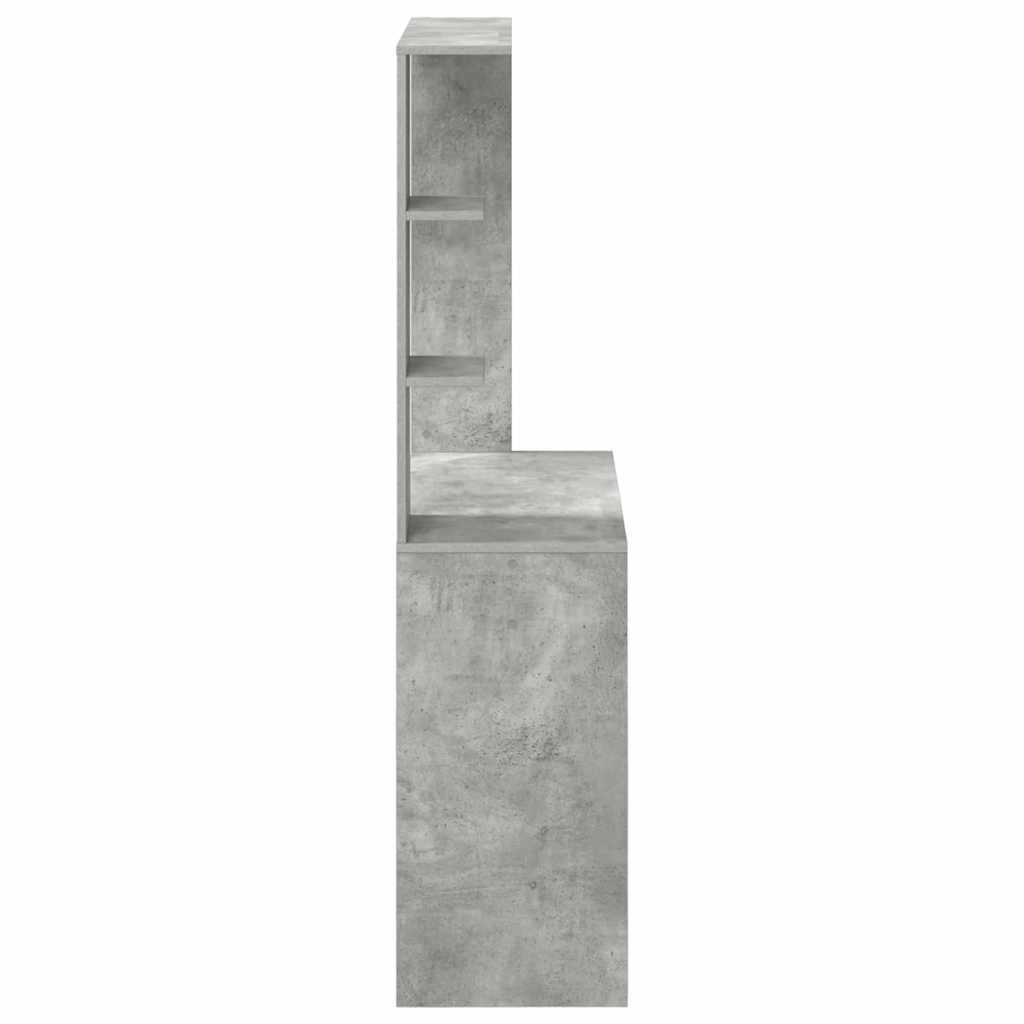 vidaXL Desk Concrete Grey Engineered Wood 78.5 x 37 x 154.5 cm 6