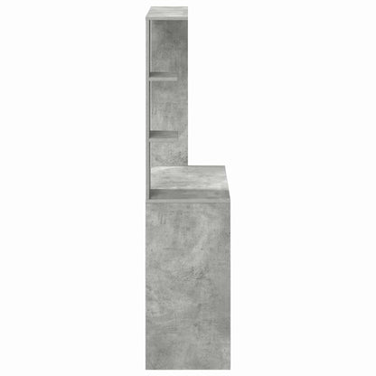 vidaXL Desk Concrete Grey Engineered Wood 78.5 x 37 x 154.5 cm 6