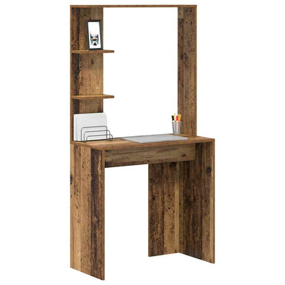 vidaXL Desk Old Wood Engineered Wood 78.5 x 37 x 154.5 cm 3