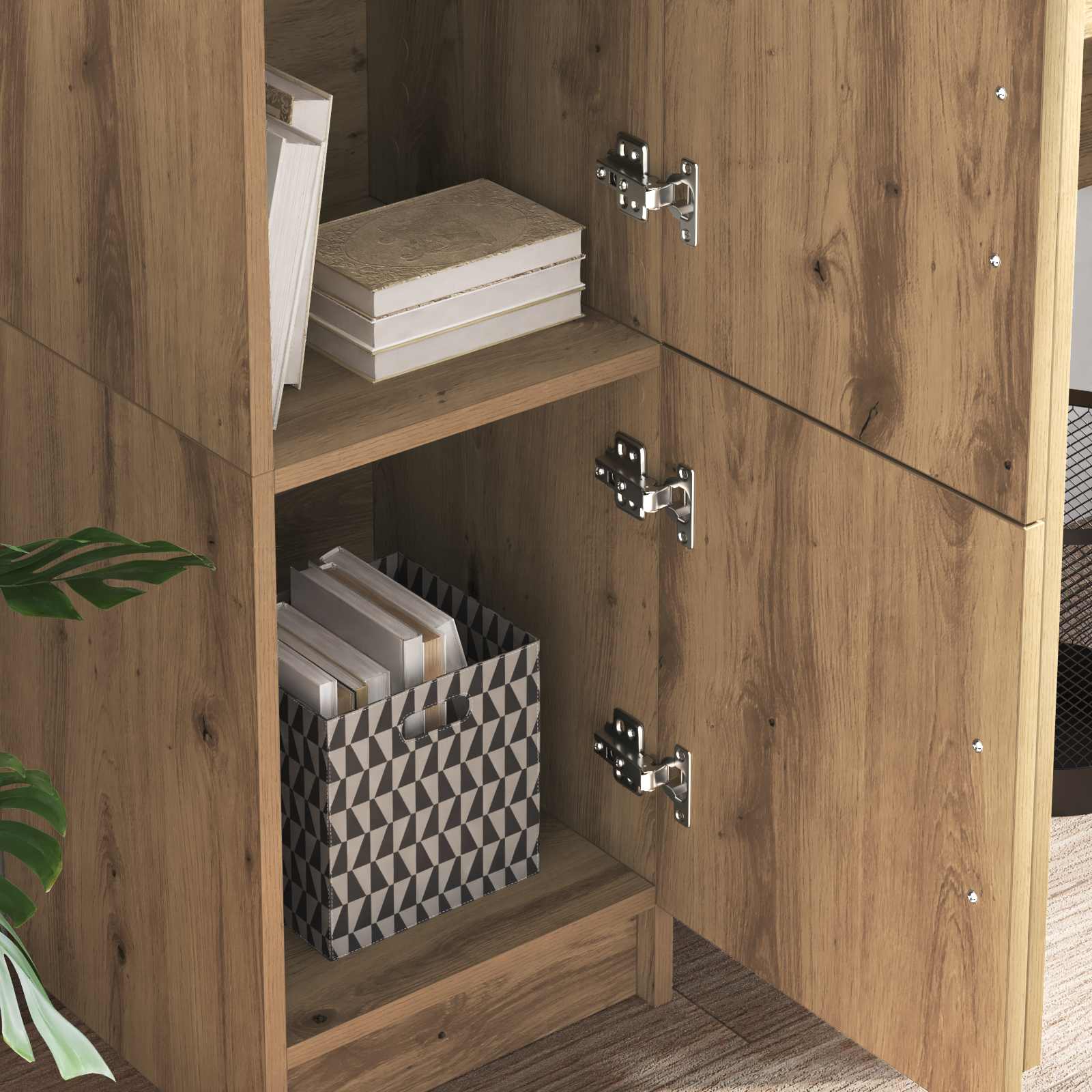vidaXL Highboard Artisan Oak 31.5 x 32 x 122.5 cm 4