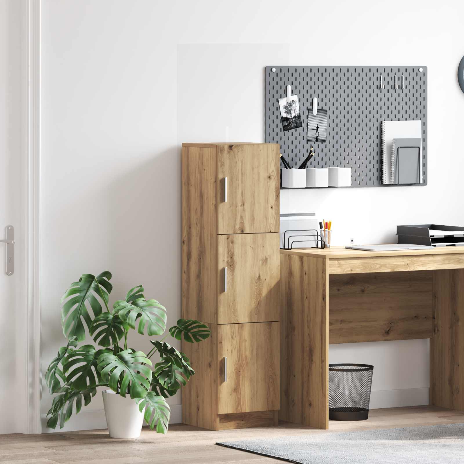 vidaXL Highboard Artisan Oak 31.5 x 32 x 122.5 cm 1
