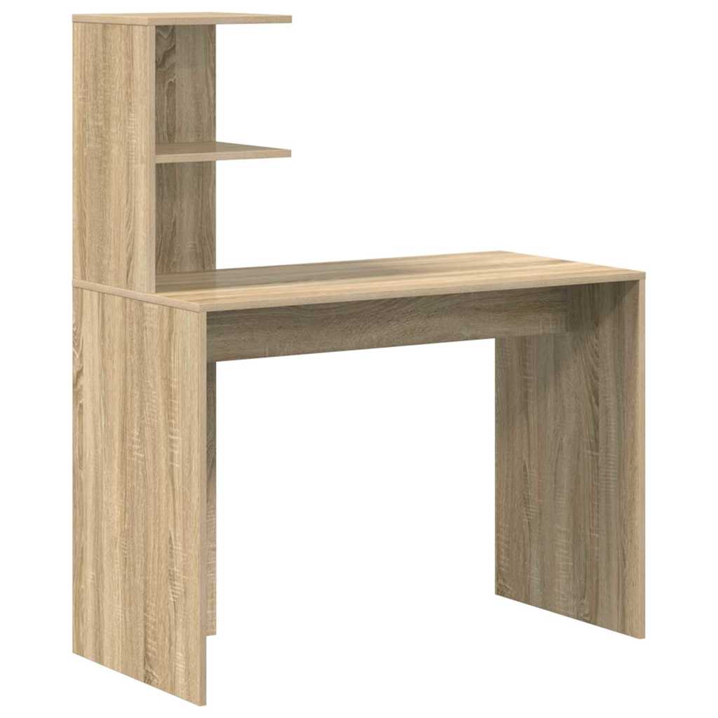 vidaXL Desk Sonoma Oak 102 x 50 x 124 cm Engineered Wood 2