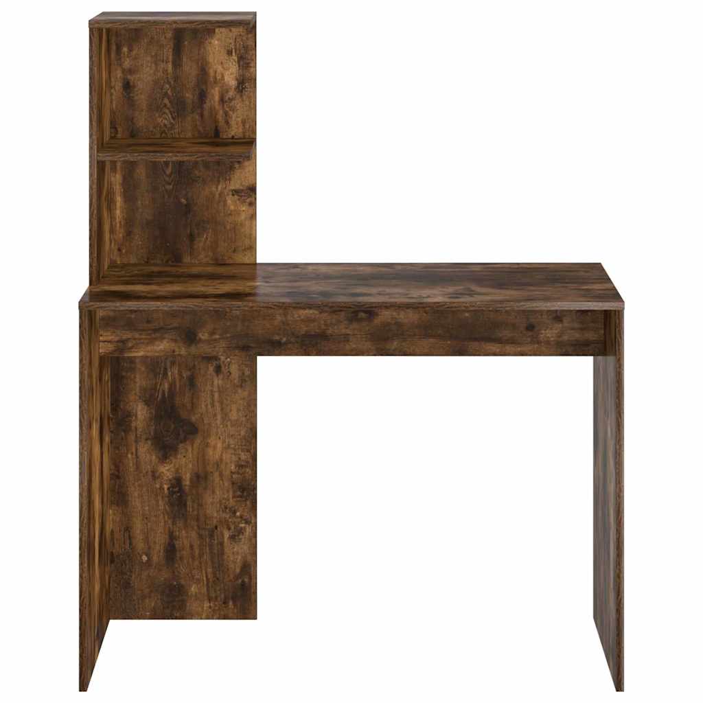 vidaXL Desk Smoked Oak 102 x 50 x 124 cm Engineered Wood 5