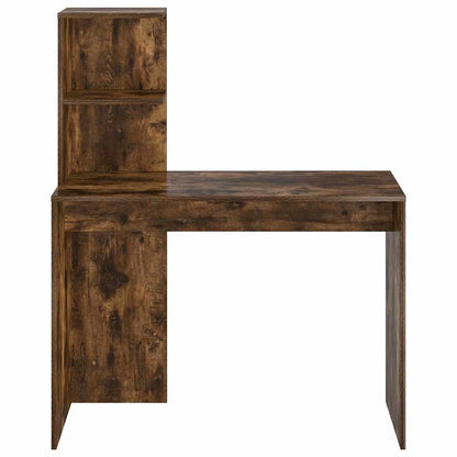 vidaXL Desk Smoked Oak 102 x 50 x 124 cm Engineered Wood 5