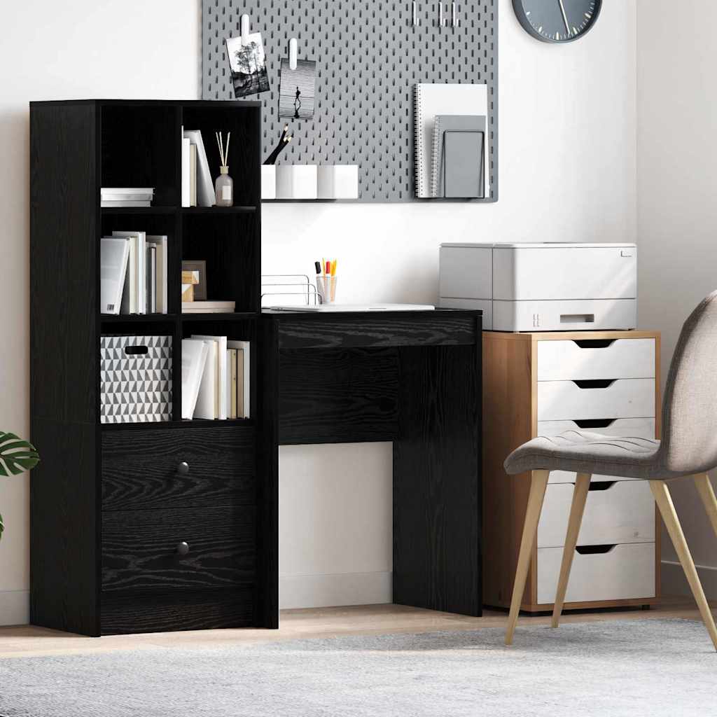 vidaXL Desk Black Oak 60 x 40 x 76 cm 1