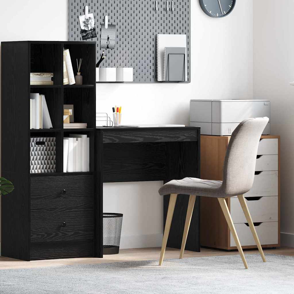 vidaXL Desk Black Oak 70 x 40 x 76 cm 1