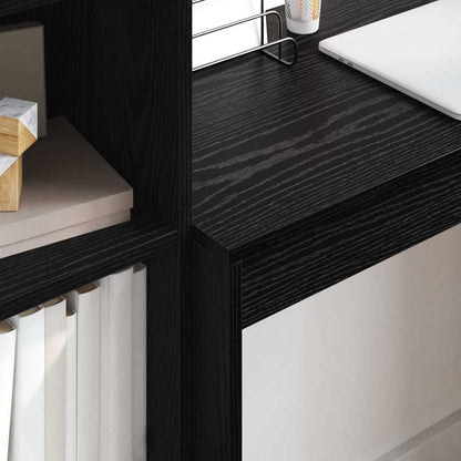vidaXL Desk Black Oak 80 x 40 x 76 cm 4