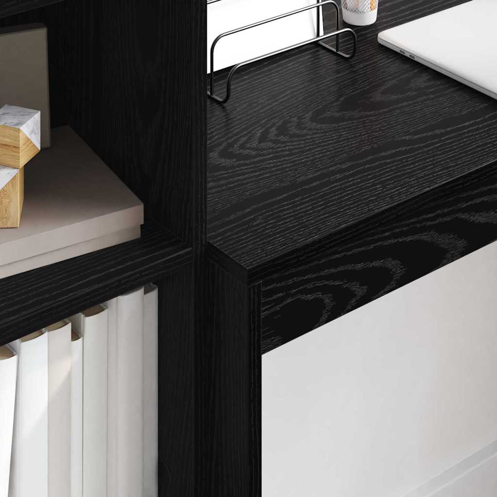 vidaXL Desk Black Oak 100 x 40 x 76 cm 4