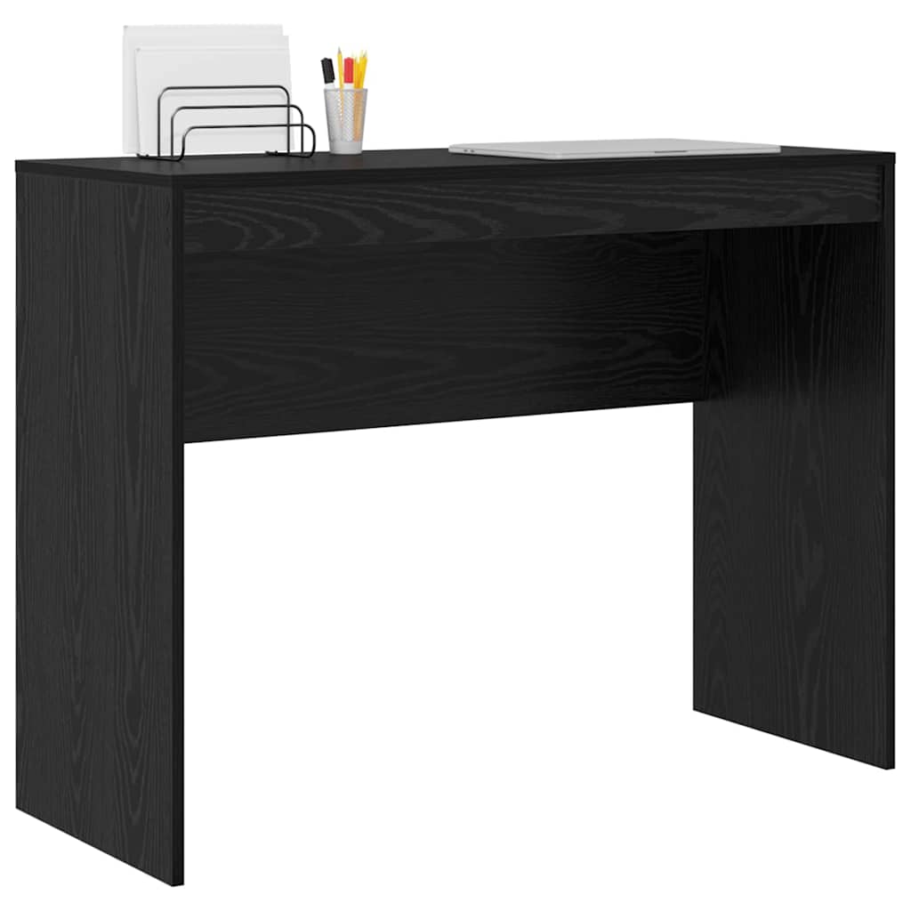 vidaXL Desk Black Oak 100 x 40 x 76 cm 3