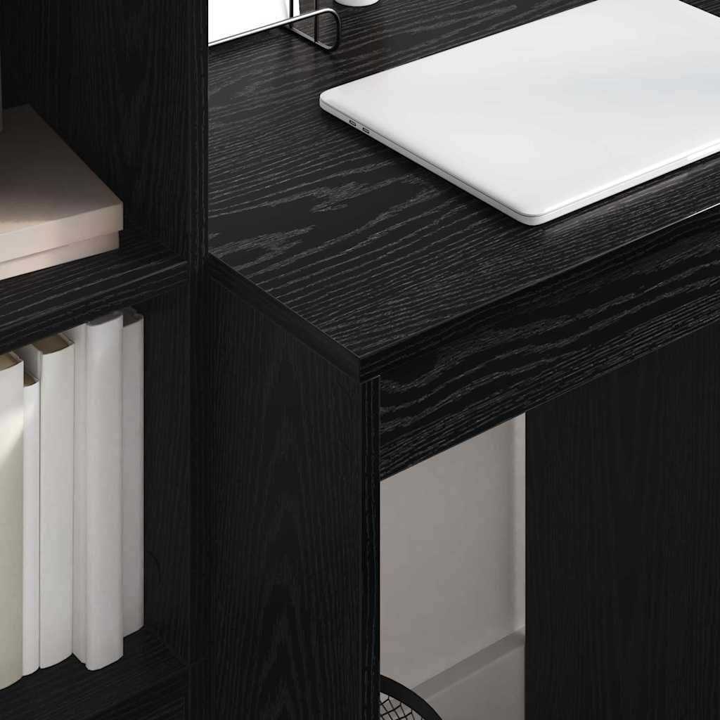 vidaXL Desk Black Oak 60 x 50 x 76 cm 4