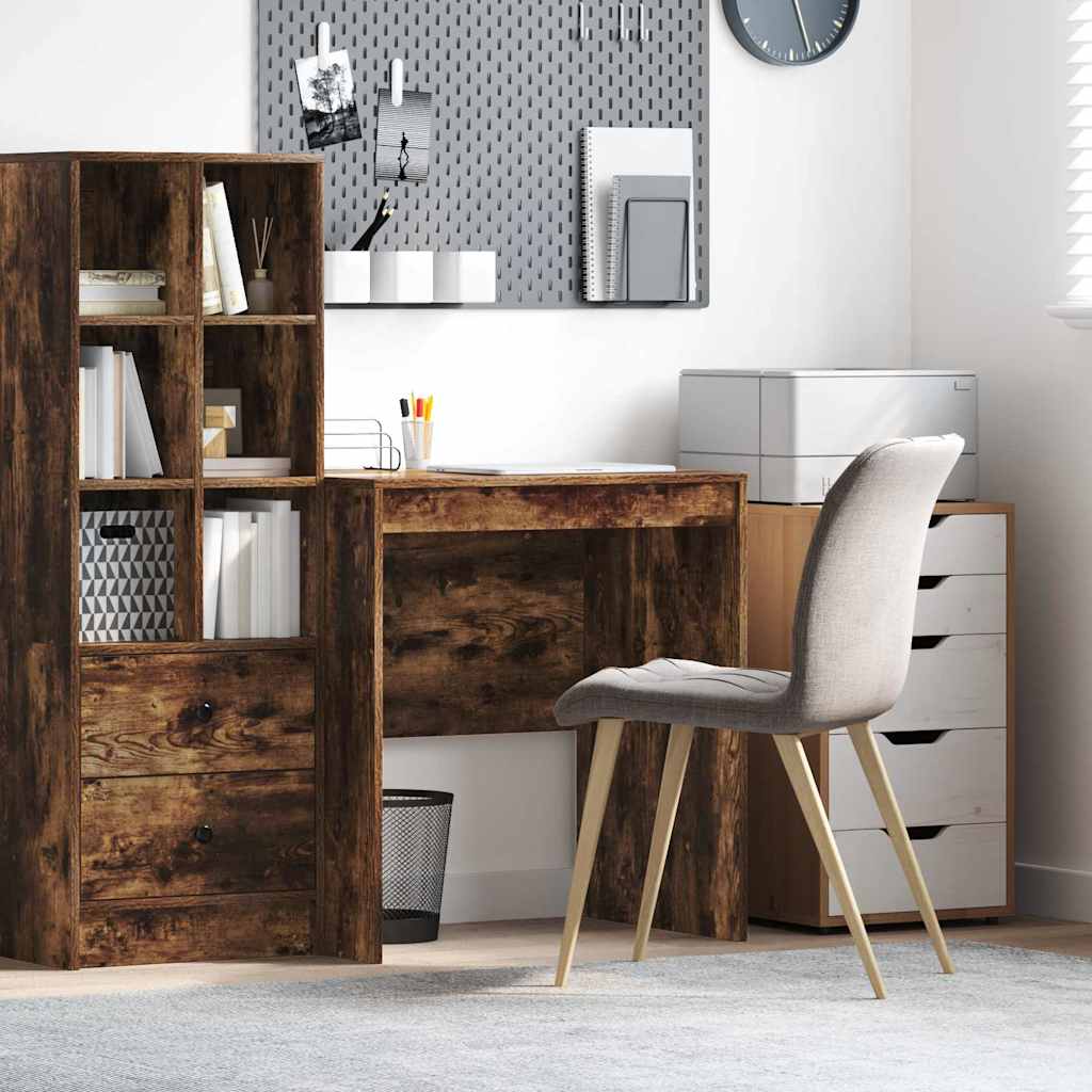 vidaXL Desk Smoked Oak 70 x 50 x 76 cm 1