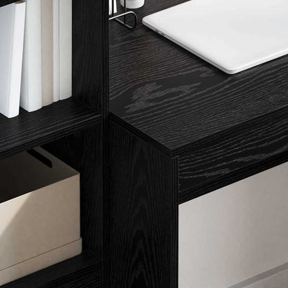 vidaXL Desk Black Oak 80 x 50 x 76 cm 4