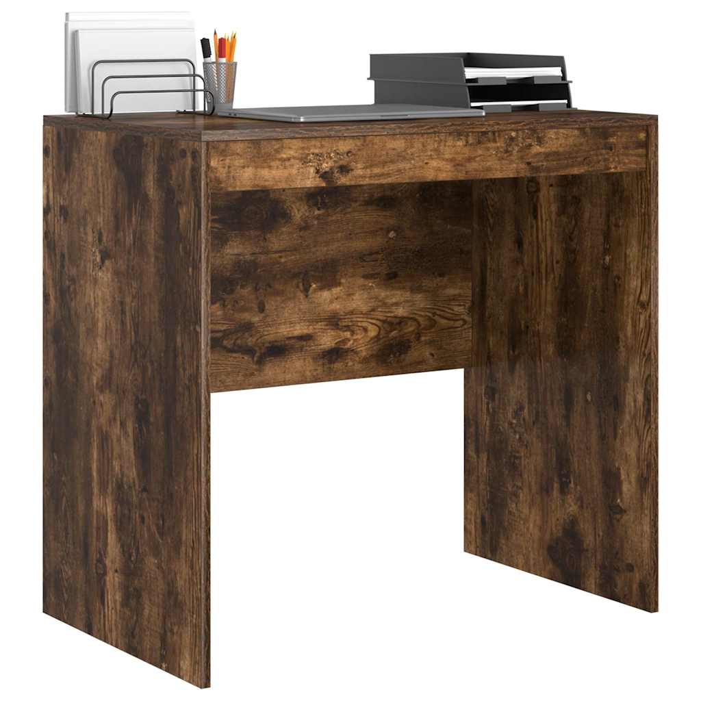 vidaXL Desk Smoked Oak 80 x 50 x 76 cm 3