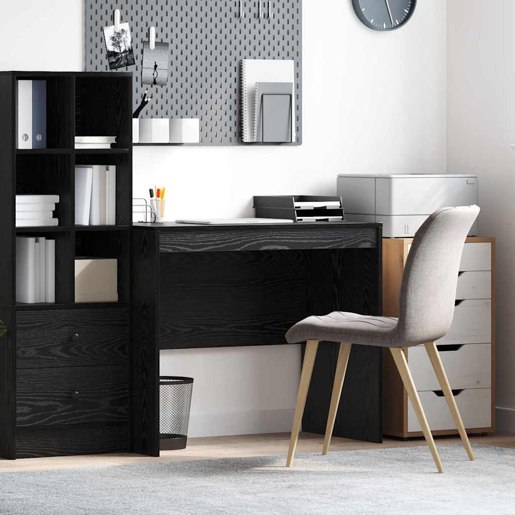 vidaXL Desk Black Oak 90 x 50 x 76 cm 1