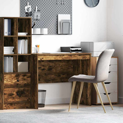 vidaXL Desk Smoked Oak 90 x 50 x 76 cm 1