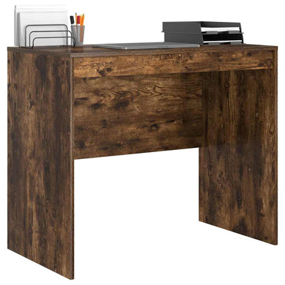 vidaXL Desk Smoked Oak 90 x 50 x 76 cm 3