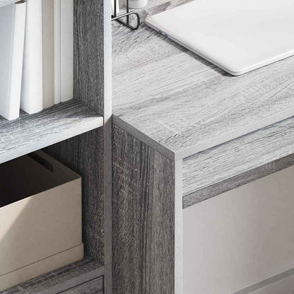 vidaXL Desk Grey Sonoma 90 x 50 x 76 cm 4