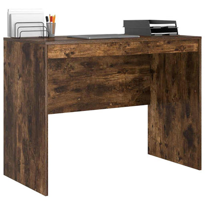 vidaXL Desk Smoked Oak 100 x 50 x 76 cm 3