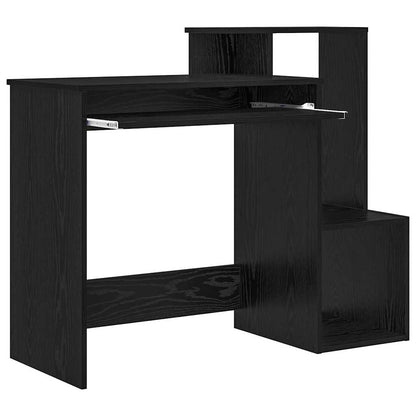 vidaXL Desk Black Oak 106 x 41 x 88.5 cm Engineered Wood 5
